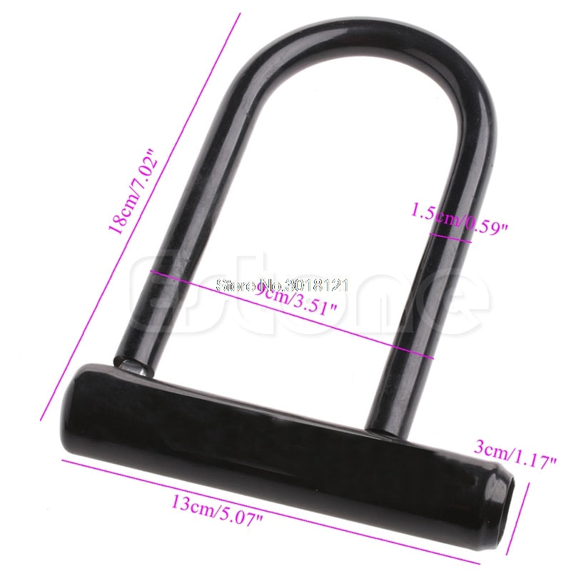 Universal Bike Bicycle Motorcycle Cycling Scooter Security Steel Chain U Lock