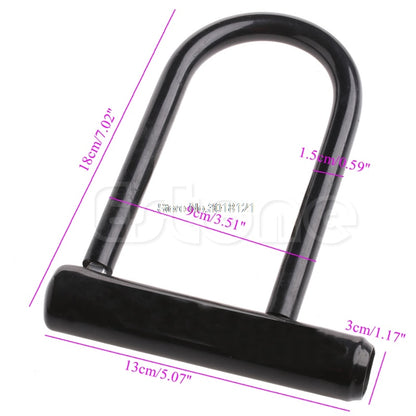 Universal Bike Bicycle Motorcycle Cycling Scooter Security Steel Chain U Lock