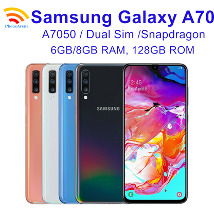 Unlocked Samsung Galaxy A70 A7050【98% New】Dual Sim Mobile Phone 6GB / 8GB RAM 128GB ROM 6.7"Octa Core Snapdragon 675 NFC