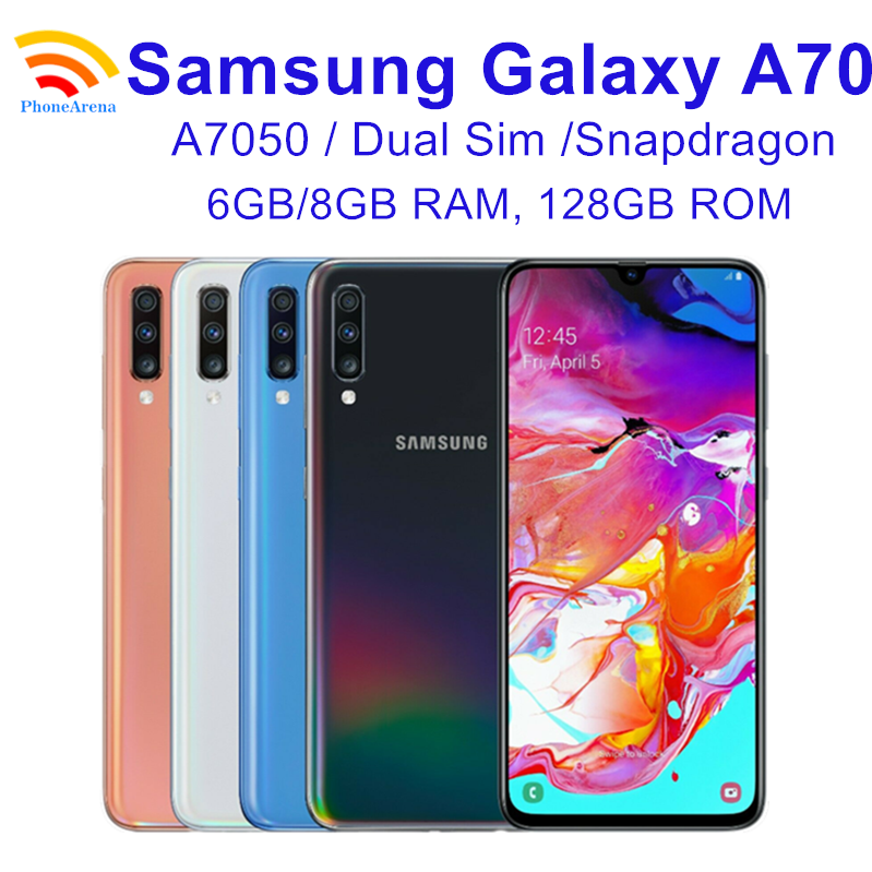 Unlocked Samsung Galaxy A70 A7050【98% New】Dual Sim Mobile Phone 6GB / 8GB RAM 128GB ROM 6.7"Octa Core Snapdragon 675 NFC