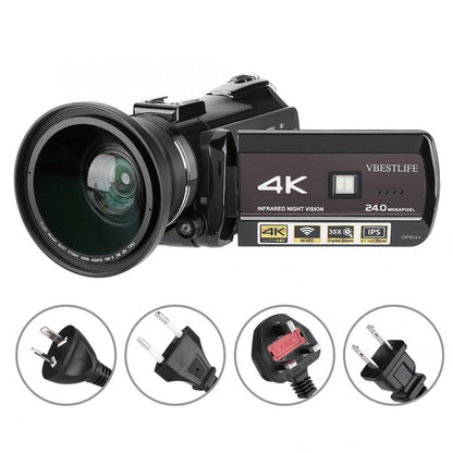 VBESTLIFE AC3-IPS 4K UHD WiFi 30X Digital Zoom 3.1inch Touch Screen DV Camera Camcorder camara de video 4K Camcorder