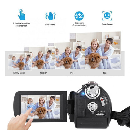 VBESTLIFE AC3-IPS 4K UHD WiFi 30X Digital Zoom 3.1inch Touch Screen DV Camera Camcorder camara de video 4K Camcorder