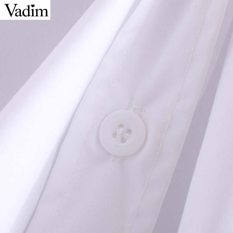 Vadim Women's Oversized Blouse Long Sleeve solid Loose Female Casual Summer Chic Tops blusas LB295