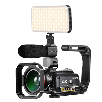 Video Camera Camcorder 4k Ultra HD Vlog Camera for YouTube Ordro AC3 30X Digital Zoom IR Night Vision WiFi Camera de Video
