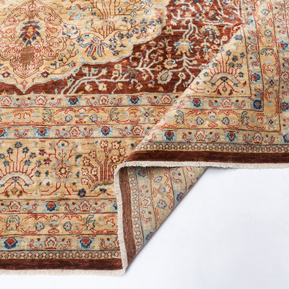 Vision Taste Afghanistan Luxurious Villa Court Model House Manual Tie Wool Carpet Luxury House