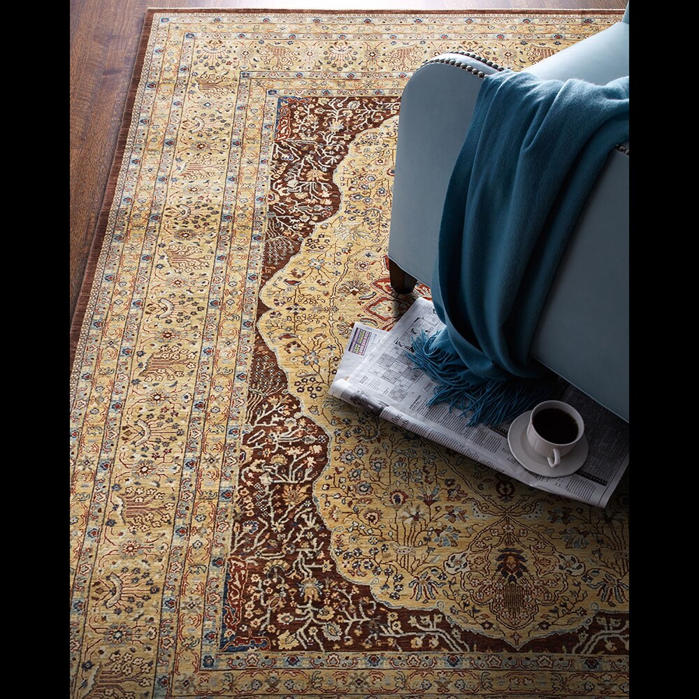 Vision Taste Afghanistan Luxurious Villa Court Model House Manual Tie Wool Carpet Luxury House