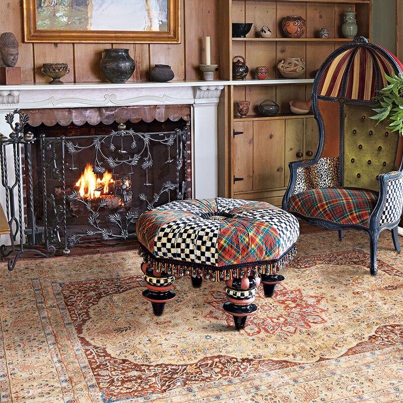 Vision Taste Afghanistan Luxurious Villa Court Model House Manual Tie Wool Carpet Luxury House