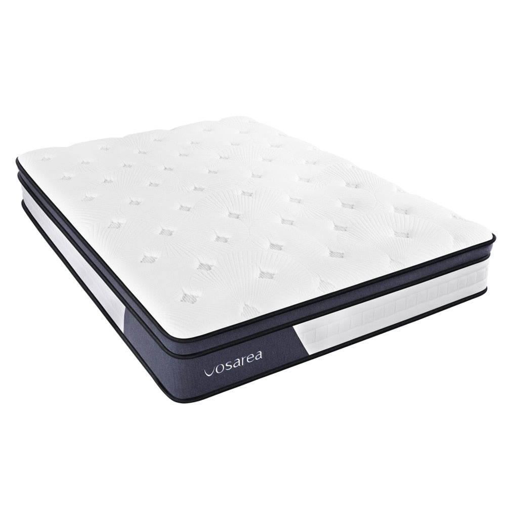 Vosarea 90 x 190 Gel Particle Memory Foam Mattress High Density Foam Bed Sleeping Cushion Mattress UK Single