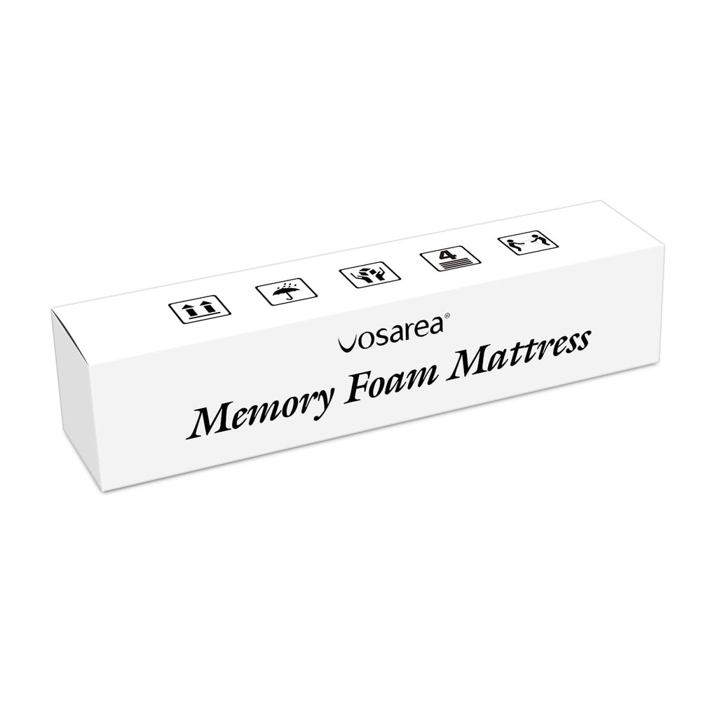 Vosarea 90 x 190 Gel Particle Memory Foam Mattress High Density Foam Bed Sleeping Cushion Mattress UK Single