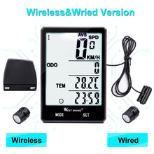 Charger l&#39;image dans la galerie, WEST BIKING Cycling Speedometer 2.8&#39;&#39; Large Screen Waterproof 20 Functions Wireless and Wired Bike Odometer Bicycle Computer MTB
