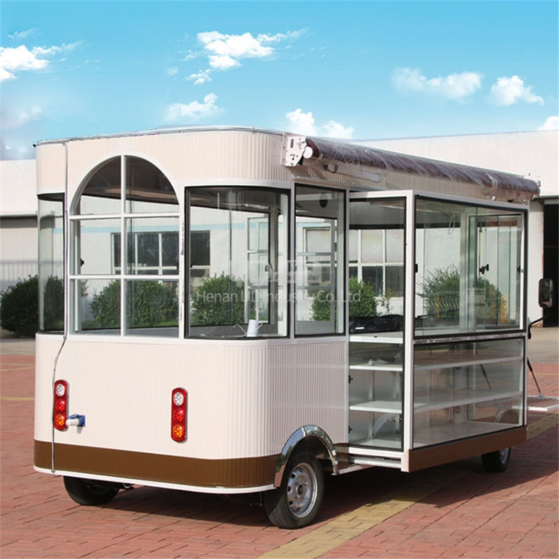 Waffle House Electric Food Truck Pizza Taco Halal Kitchen Hot Dog Cart with Grill