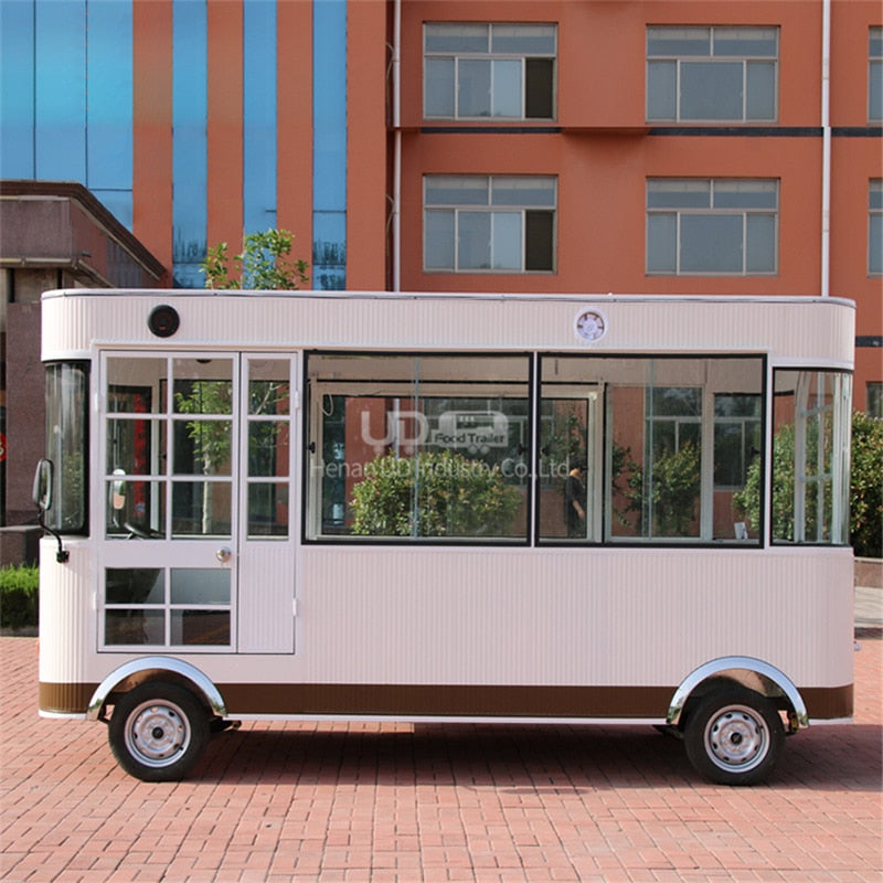 Waffle House Electric Food Truck Pizza Taco Halal Kitchen Hot Dog Cart with Grill