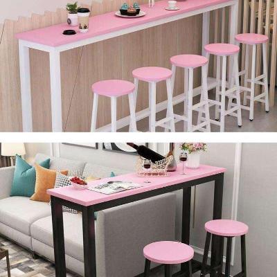 Wall Bar Table Milk Tea Shop High Foot Table Chair Household Simple Modern Small Bar Long Table Long Table Business