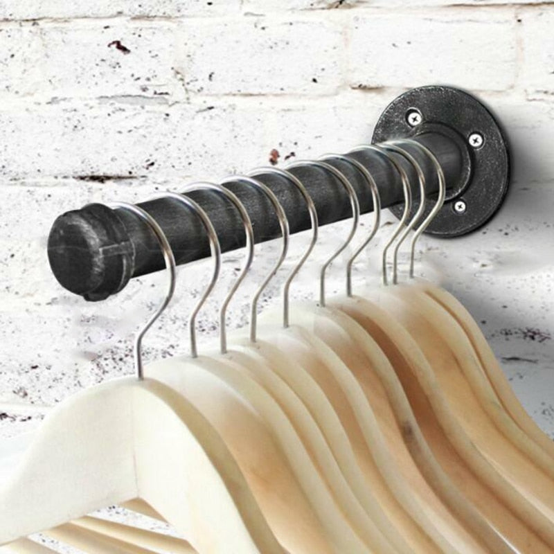 Wall Storage Shelf Holder Brackets Book Shelving Industrial Steampunk Iron Pipe home wall install Iron Shork Steampunk