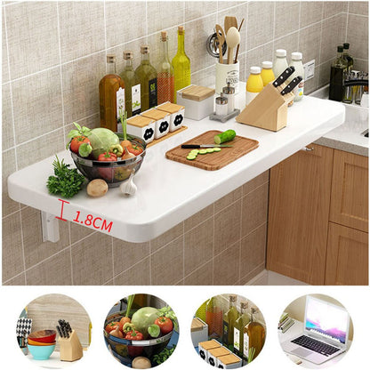 Wall-mounted Folding Dining Table Household Kitchen Simple Eating Wall Multifunctional Rectangular Board Desktop Organizer