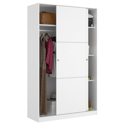 Wardrobe sliding doors model SLIDE COLOR white brightness 120Cm AEKIT cheap home bedroom furniture