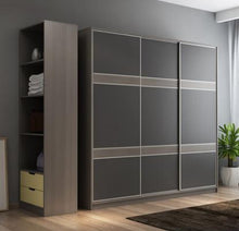 Load image into Gallery viewer, Wardrobe storage large capacity fashion wardrobe double hanging assembly cabinet reinforcement sliding wooden closet furniture
