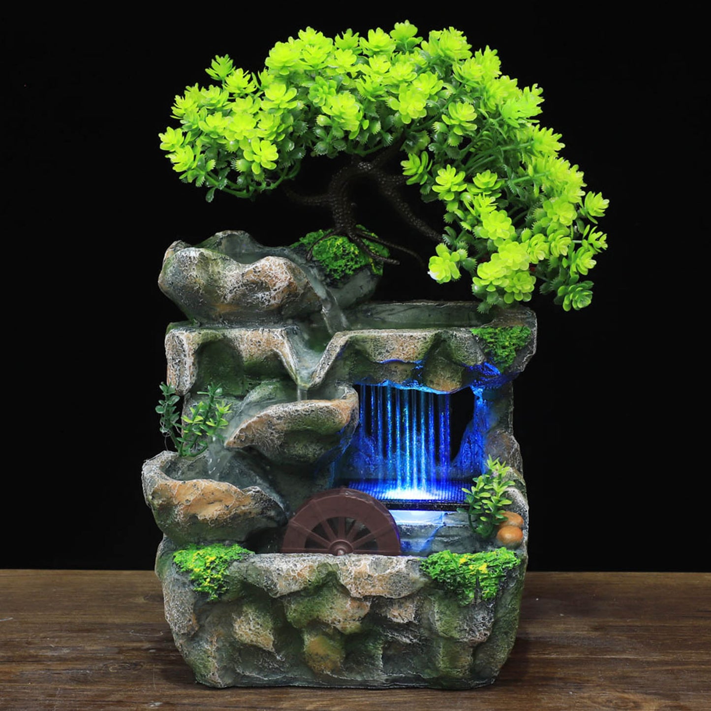 Waterfall Fountain Desktop Fountain Without Atomizer Light and s
Strong Hand-carved and Handmade Exquisite Desktop Decoration
