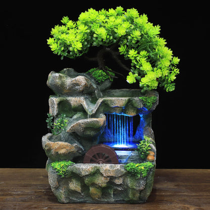 Waterfall Fountain Desktop Fountain Without Atomizer Light and s
Strong Hand-carved and Handmade Exquisite Desktop Decoration