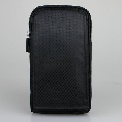 Waterproof Cellphone Nylon Pouch Belt Waist Bag Double Zip 3 Pocket Holster for huawei honor note 8 6.6 inch xiaomi Max 6.44"