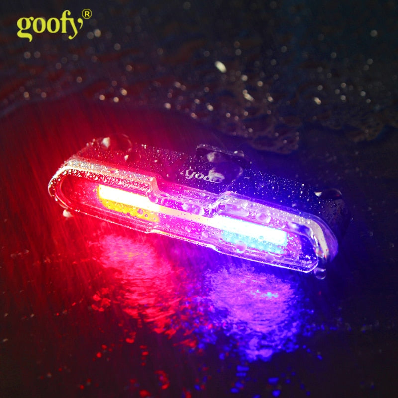 Waterproof USB Rechargeable Front Rear Bike Bicycle Light Lithium Battery LED Taillight Cycling Helmet Light Lamp Flashlight