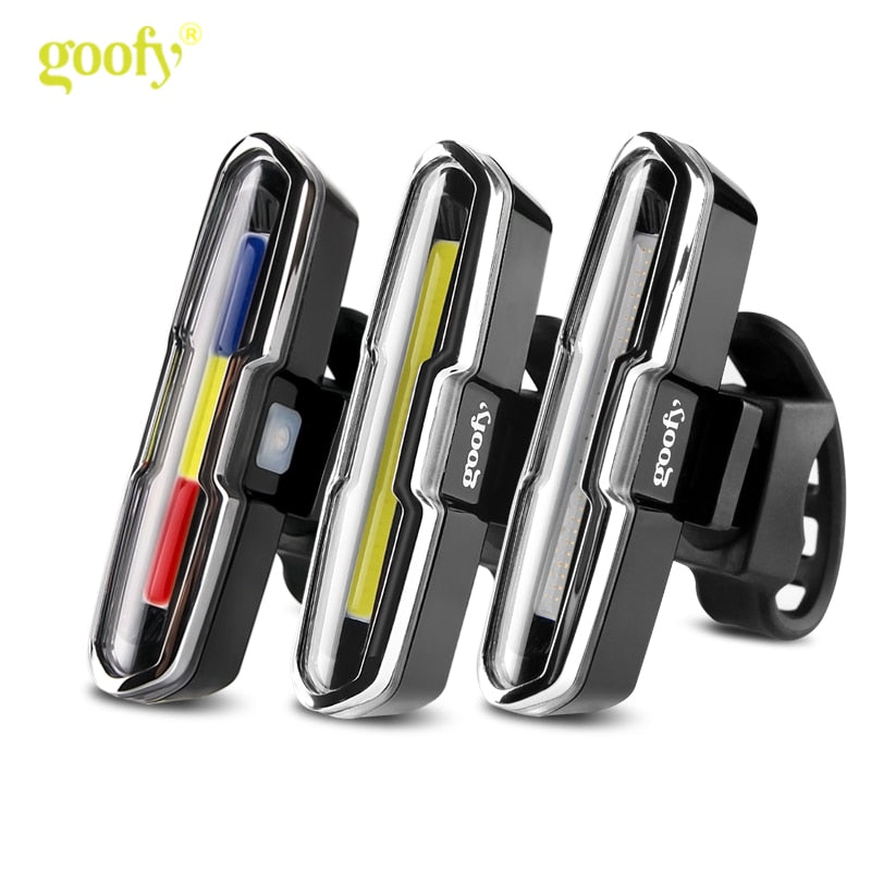 Waterproof USB Rechargeable Front Rear Bike Bicycle Light Lithium Battery LED Taillight Cycling Helmet Light Lamp Flashlight