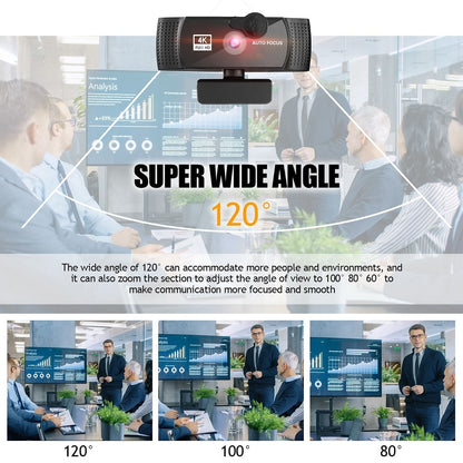 Webcam 4K Autofocus Webcam PC Computer USB Connection Webcam 2K Full HD  1080P With Microphone Webcam Used For Video Conferencin