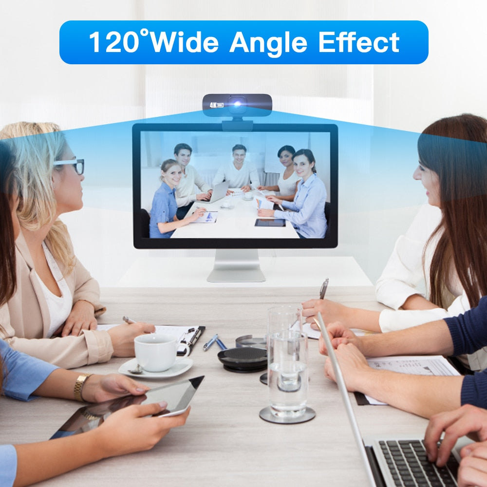 Webcam 4K Full HD 1080P 3840*2160 Web Cam With Microphone PC Computer USB Connection Webcam 2K For Laptop Desktop Video Calling