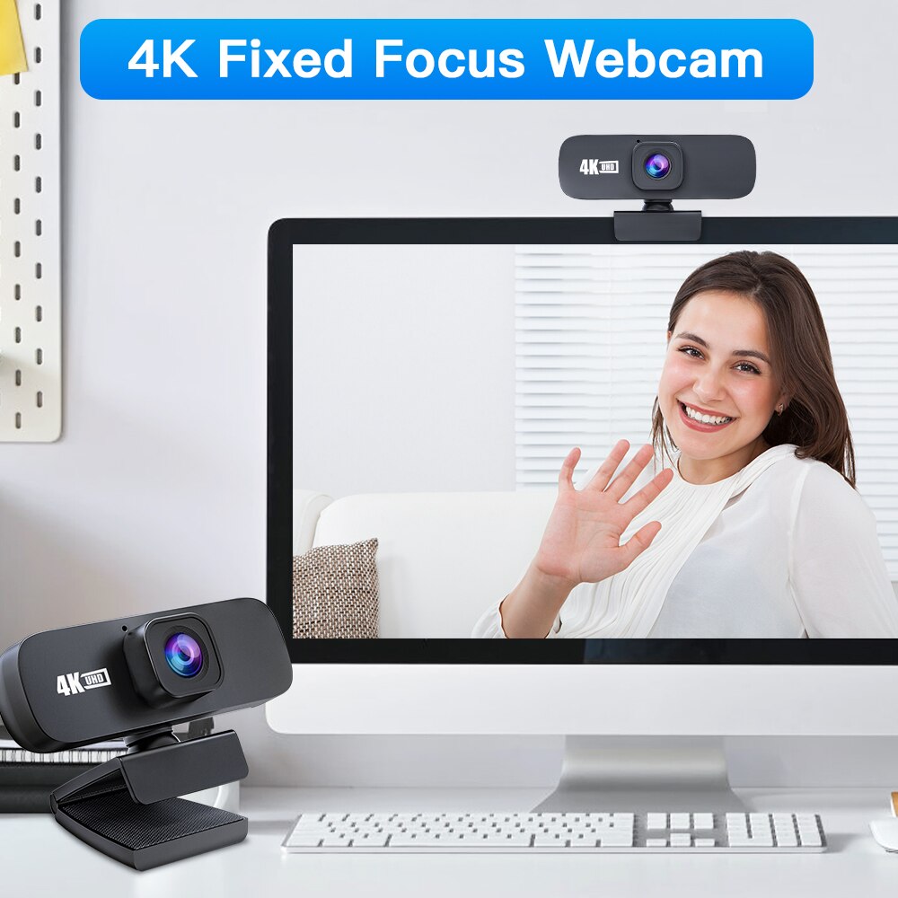 Webcam 4K Full HD 1080P 3840*2160 Web Cam With Microphone PC Computer USB Connection Webcam 2K For Laptop Desktop Video Calling