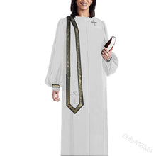 Load image into Gallery viewer, Wepbel Cos Performance Dress Plus Size Long Sleeve Robe Halloween Women Dress Christian Choir Robe Dress Medieval Costume
