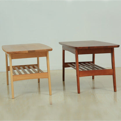 White Oak Coffee Table Simple Modern Dining Table Japanese Double-decker Nordic Tea table Coffee Table