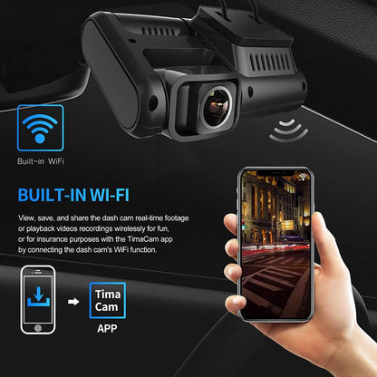 WiFi upgrade front and rear dual camera 4K 1080p full HD Wi-Fi super wide angle LCD screen car, Uber, taxi sprint video recorder