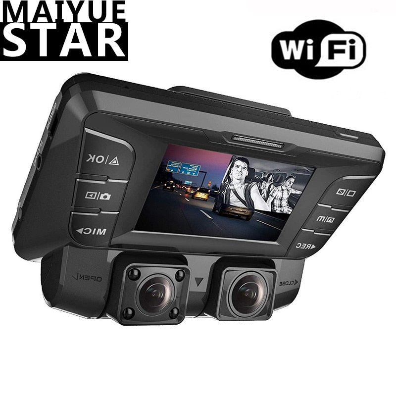 WiFi upgrade front and rear dual camera 4K 1080p full HD Wi-Fi super wide angle LCD screen car, Uber, taxi sprint video recorder