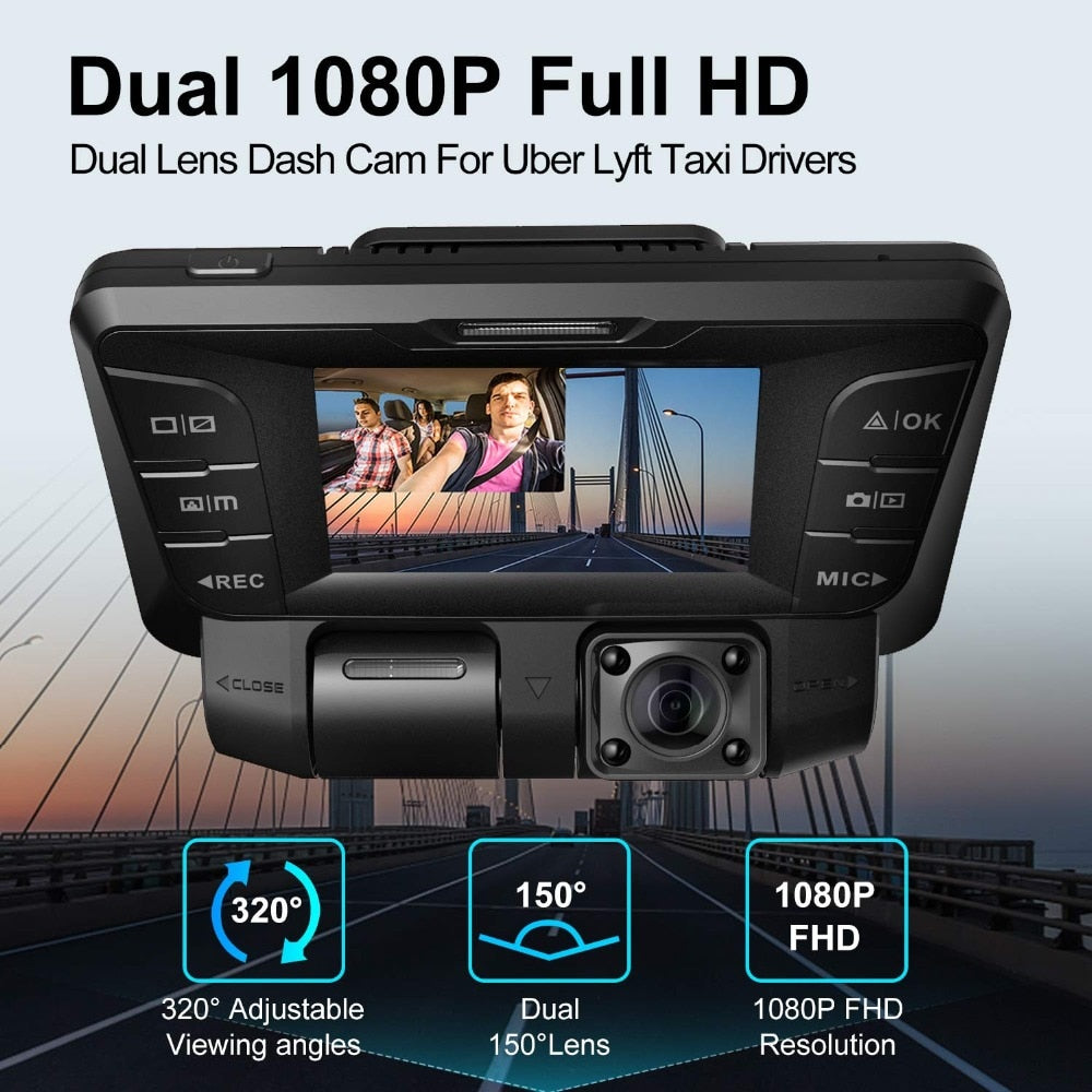 WiFi upgrade front and rear dual camera 4K 1080p full HD Wi-Fi super wide angle LCD screen car, Uber, taxi sprint video recorder