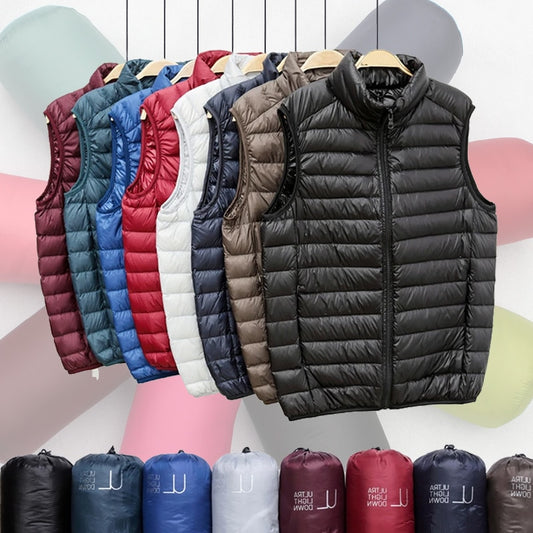 Winter Men Duck Down Vest 2021 Coat Ultralight Sleeveless Puffer Vest Jacket ultra thin warm lightweight down jacket Waistcoat