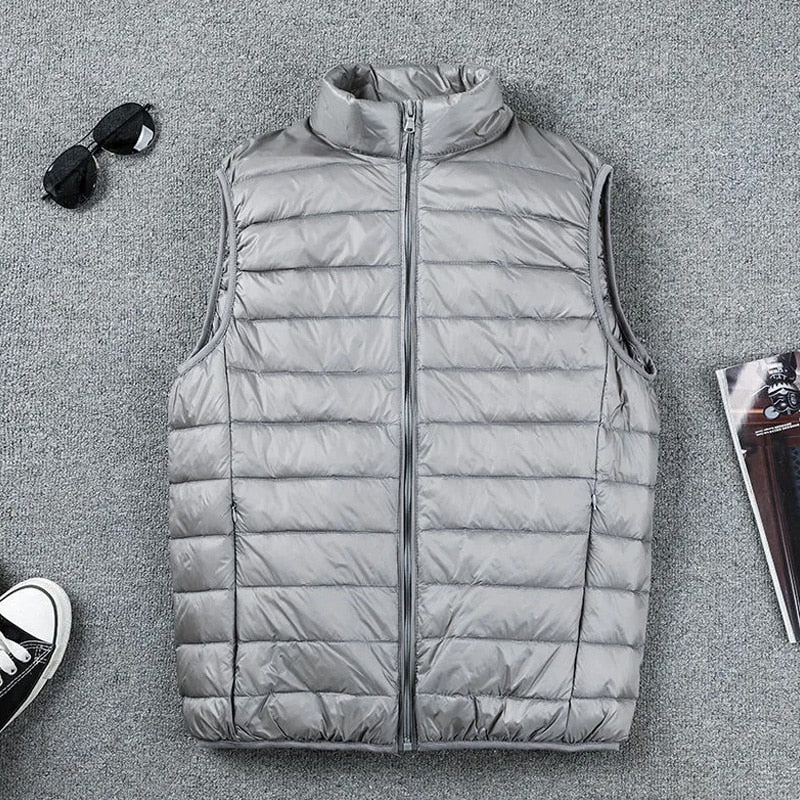 Winter Men Duck Down Vest 2021 Coat Ultralight Sleeveless Puffer Vest Jacket ultra thin warm lightweight down jacket Waistcoat