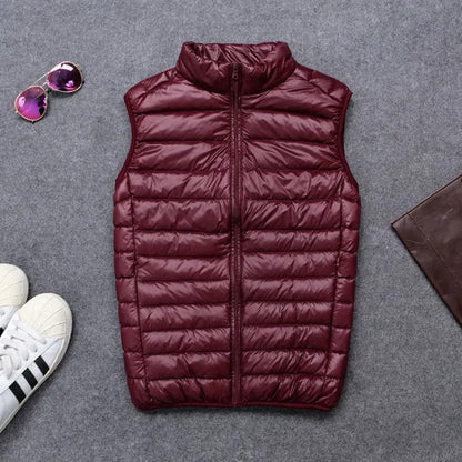 Winter Men Duck Down Vest 2021 Coat Ultralight Sleeveless Puffer Vest Jacket ultra thin warm lightweight down jacket Waistcoat