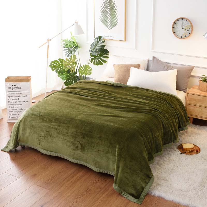 Winter Warm Coral Fleece Blanket Solid Baby BedSpread Plaid Outdoor Camping Rugs Student Dormitory Quilt Plaid