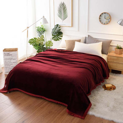 Winter Warm Coral Fleece Blanket Solid Baby BedSpread Plaid Outdoor Camping Rugs Student Dormitory Quilt Plaid