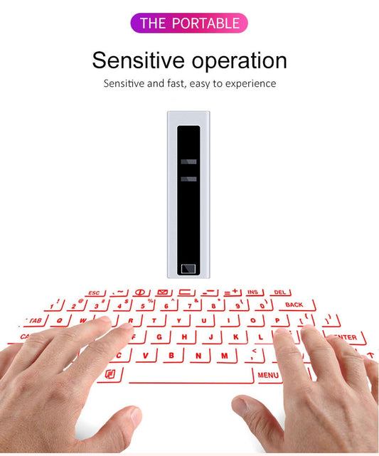 Wireless Bluetooth Keyboard Mini QWERTY Virtual Laser Projection Keypad For IOS Android Smart Phone Ipad Tablet Computer