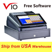 将图片加载到图库查看器，With Professional POS Software 10  inch Touch Screen POS System ECR Cash Register Machine For Restaurant Or Retail Store
