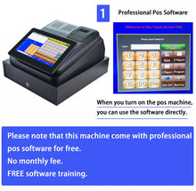 将图片加载到图库查看器，With Professional POS Software 10  inch Touch Screen POS System ECR Cash Register Machine For Restaurant Or Retail Store
