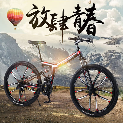 WolFAce Road Bikes Racing Bicycle Foldable Bicycle Mountain Bike 26/24 Inch Steel 21/24/27 Speed Bicycles Dual Disc Brakes