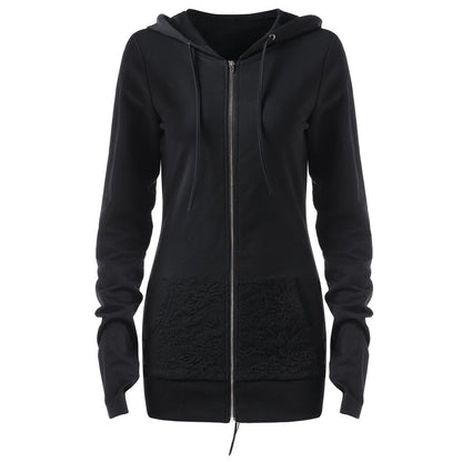 Womail Sweatshirts  Women's Hoodie Sweater Bandage Long Sleeve Casual Blouse Lace Up Back Zip Up Women's Hoodie Sweatshirt Dec18