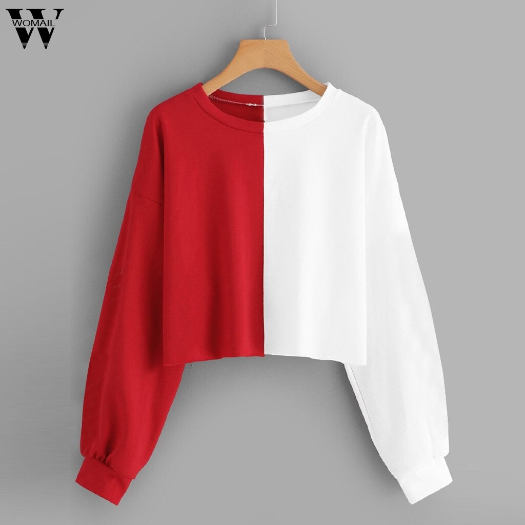 Womail Sweatshirts Women's Fashion Plus Size Floral Print Round Neck Autumn Sweatshirt Women's Sweatshirt S-XXL