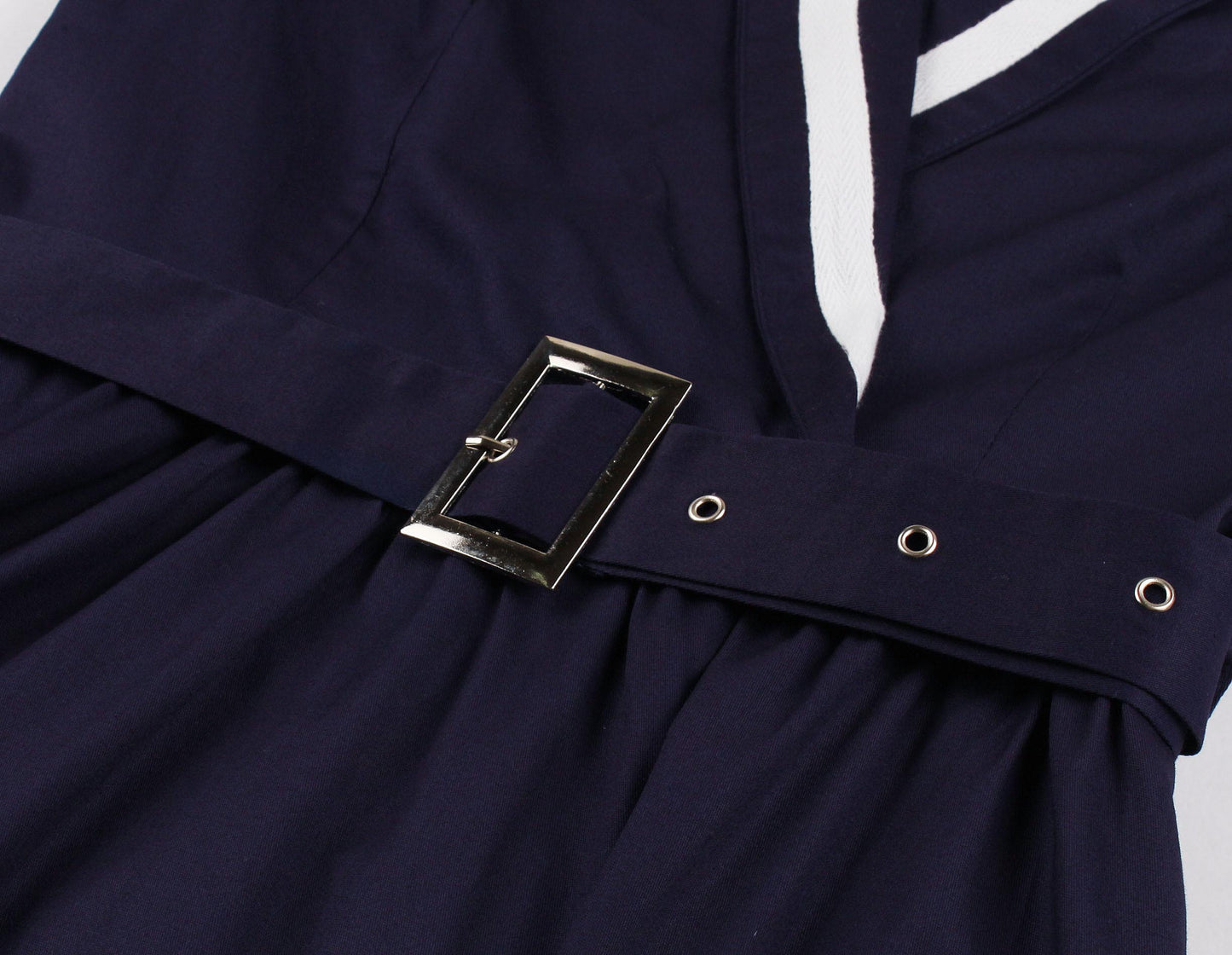 Women's 3/4 Quarter Sleeves Wrap Dress. Surplice v Neck Autumn Winter Dress Navy Sailor Dress Office Lady Work Vintage Dress