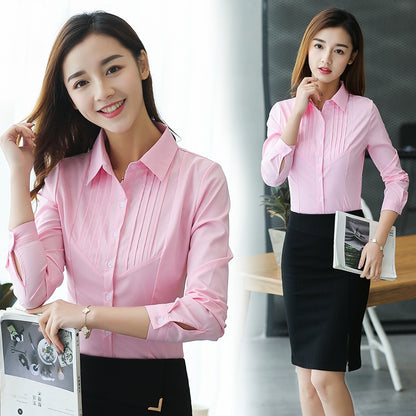Women's Blouse Tops and Blouses Cotton Ladies Tops Shirts Women 2018 Shirts Pink Blusa Feminina Plus Size XXXL/5XL Shirt