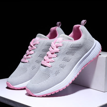 Women Casual Sport Shoes Fashion Men Running Shoes Weave Air Mesh Sneakers Black White Non Slip Footwear Breathable Jogging