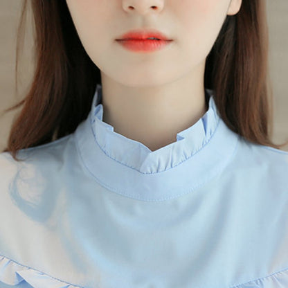 Women's Chiffon Blouse Spring Summer Elegant O Neck Ladies Office Shirts Korean Fashion Casual Slim Tops Solid Color