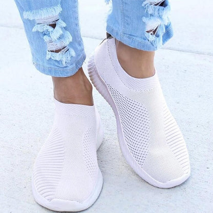 Women's Flat Slip-on Casual Shoes Lightweight White Sneakers Summer Autumn Casual Chaussures Femme Basket Flats Shoes